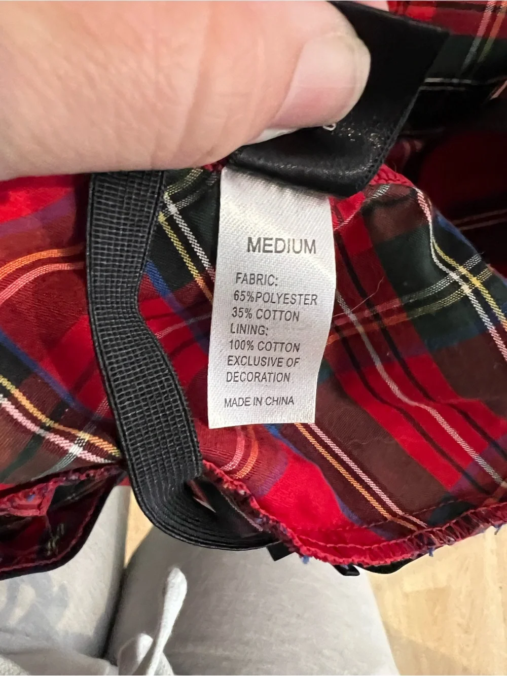 Frederick's of Hollywood Red Plaid Bustier Crop Top & Pleated Mini Skirt Set